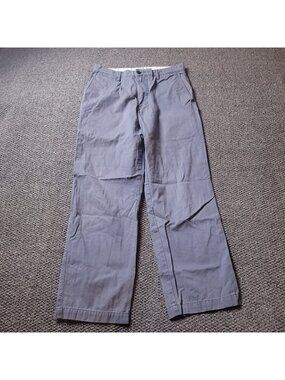 Dockers Field Khaki Pants Mens 30x30 Gray Blue Chino Casual Flat Front Work
